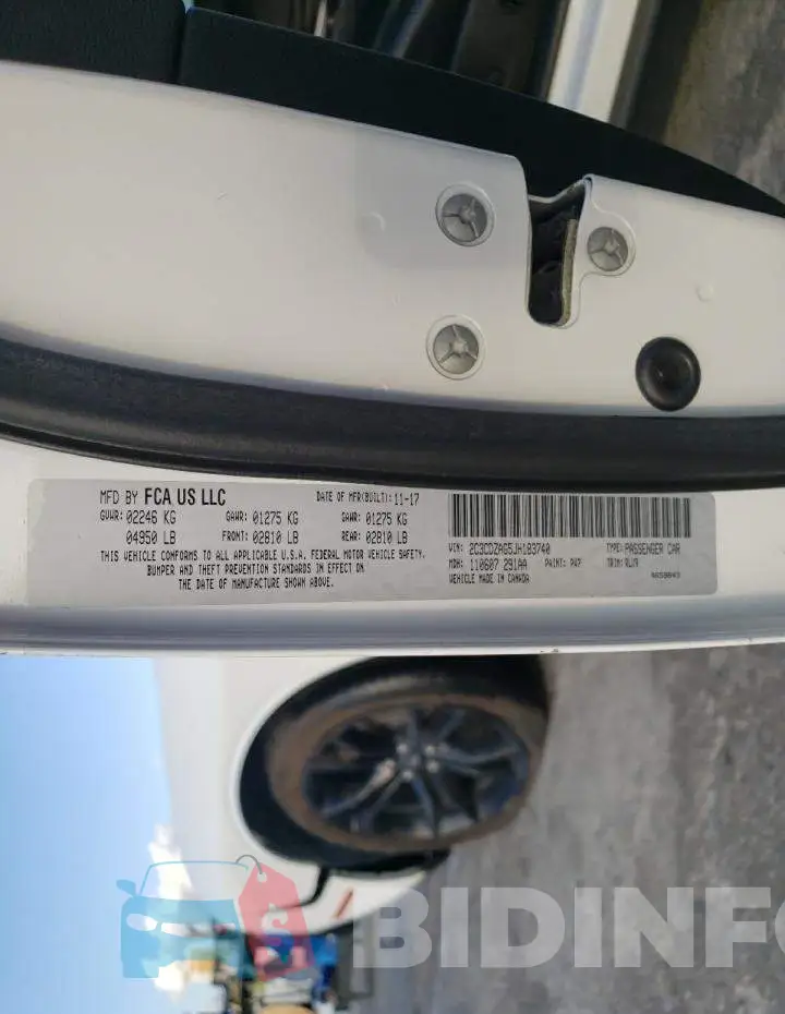 2C3CDZAG5JH183740 Photo# 12