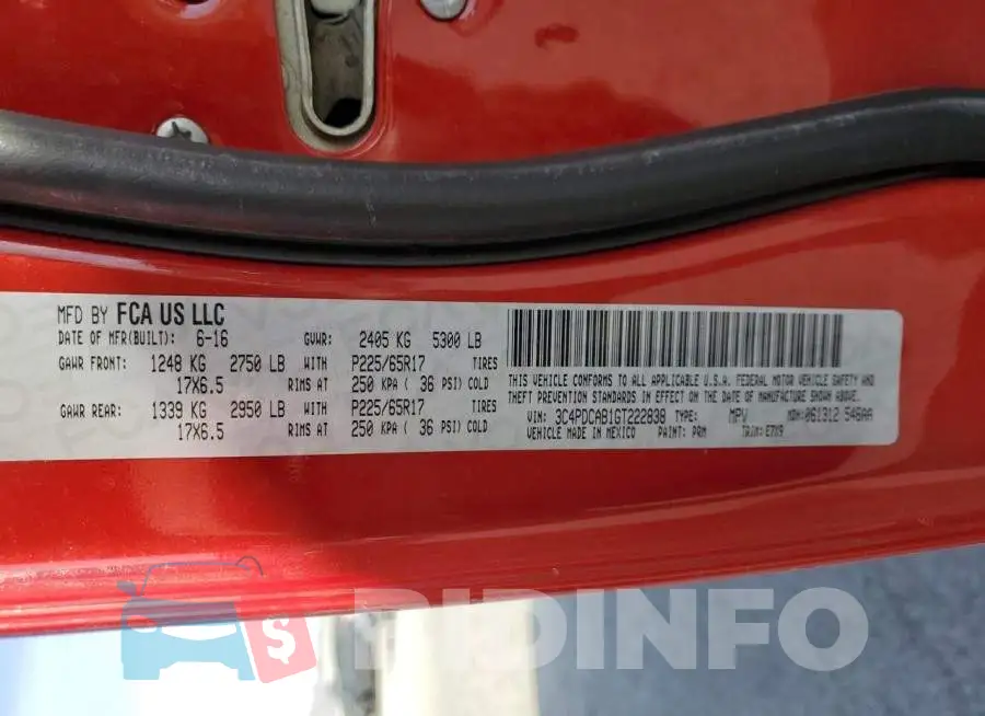 3C4PDCAB1GT222838 Photo# 12