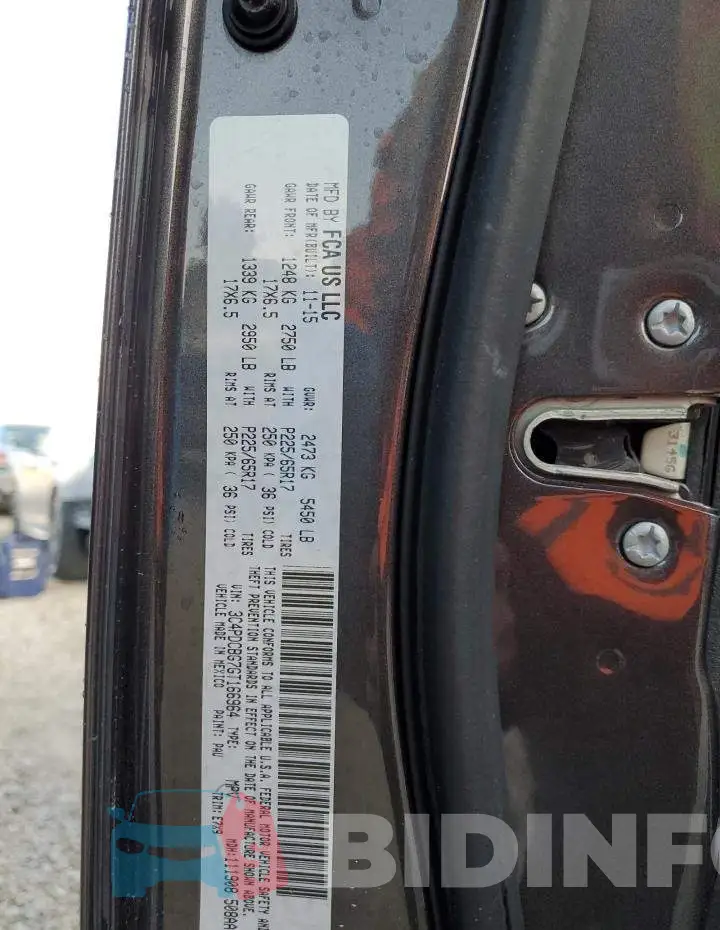 3C4PDCBG7GT166964 Photo# 13