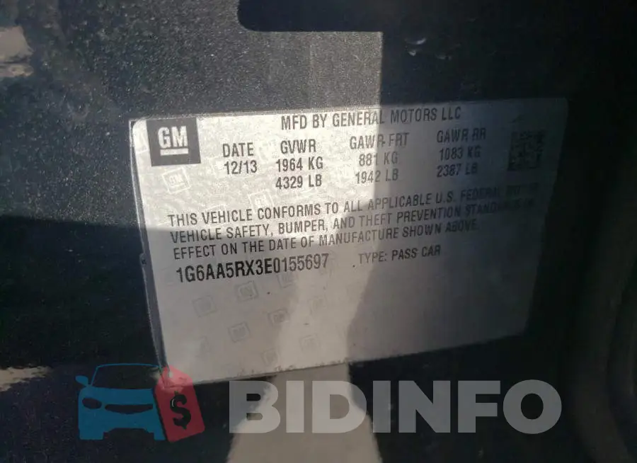 1G6AA5RX3E0155697 Photo# 12
