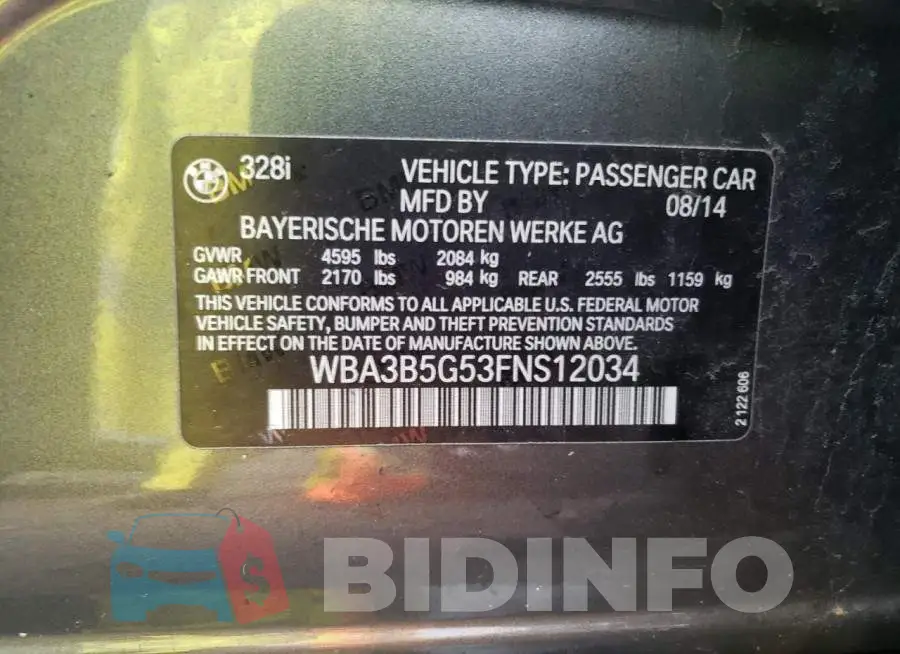 WBA3B5G53FNS12034 Photo# 12