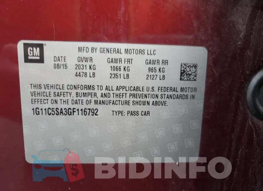 1G11C5SA3GF116792 Photo# 12