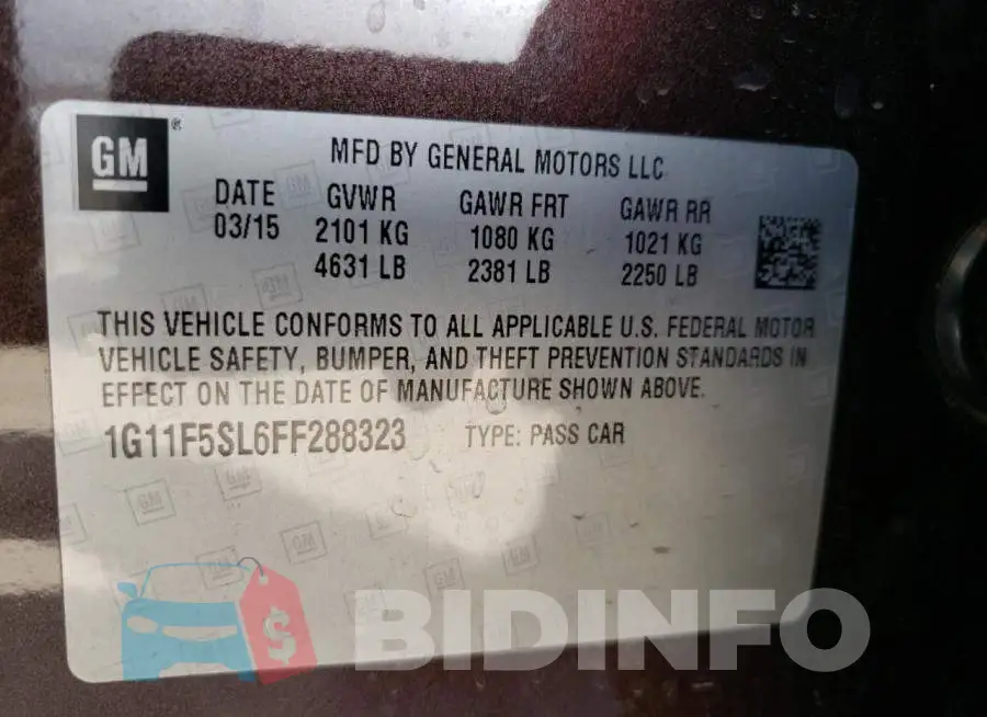 1G11F5SL6FF288323 Photo# 10