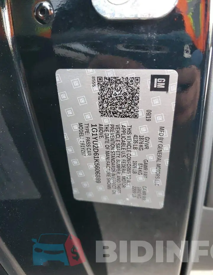 1G1YU2D61K5606889 Photo# 10