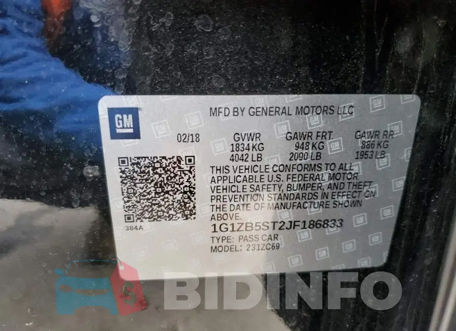 1G1ZB5ST2JF186833 Photo# 12