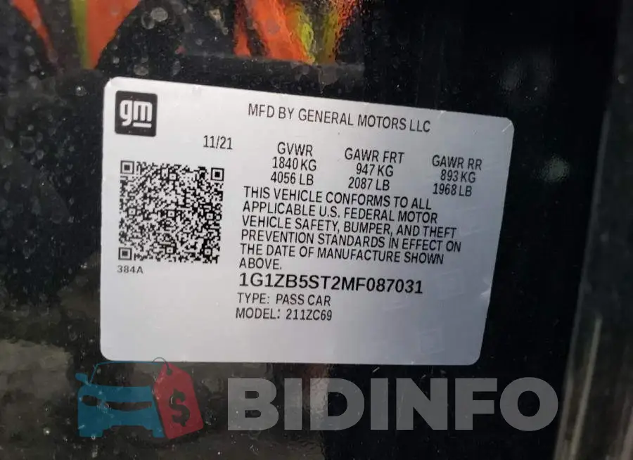1G1ZB5ST2MF087031 Photo# 12