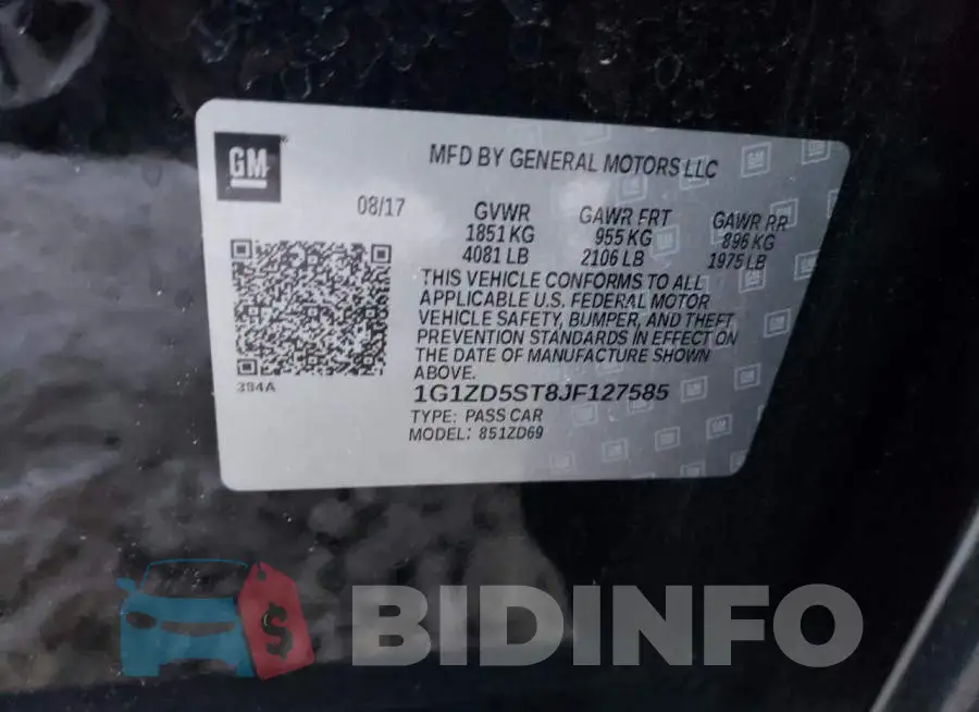 1G1ZD5ST8JF127585 Photo# 12