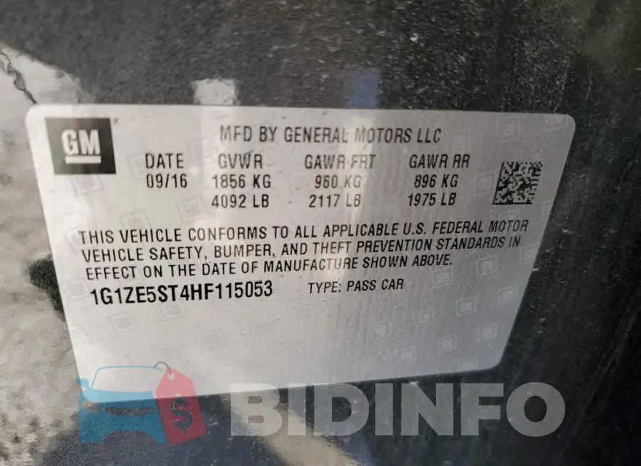 1G1ZE5ST4HF115053 Photo# 12