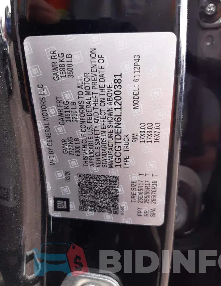 1GCGTDEN6L1200381 Photo# 10