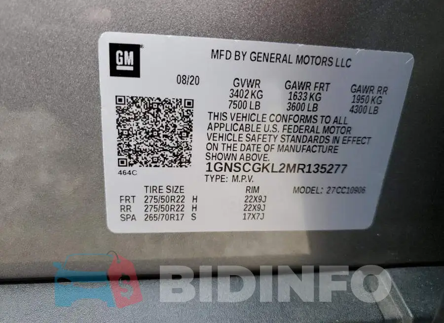 1GNSCGKL2MR135277 Photo# 13