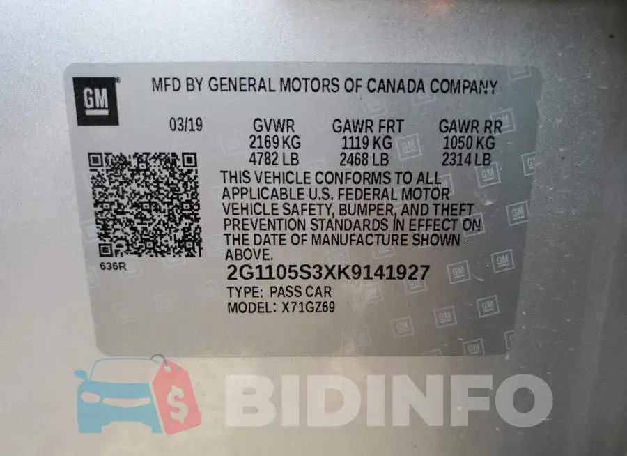 2G1105S3XK9141927 Photo# 12