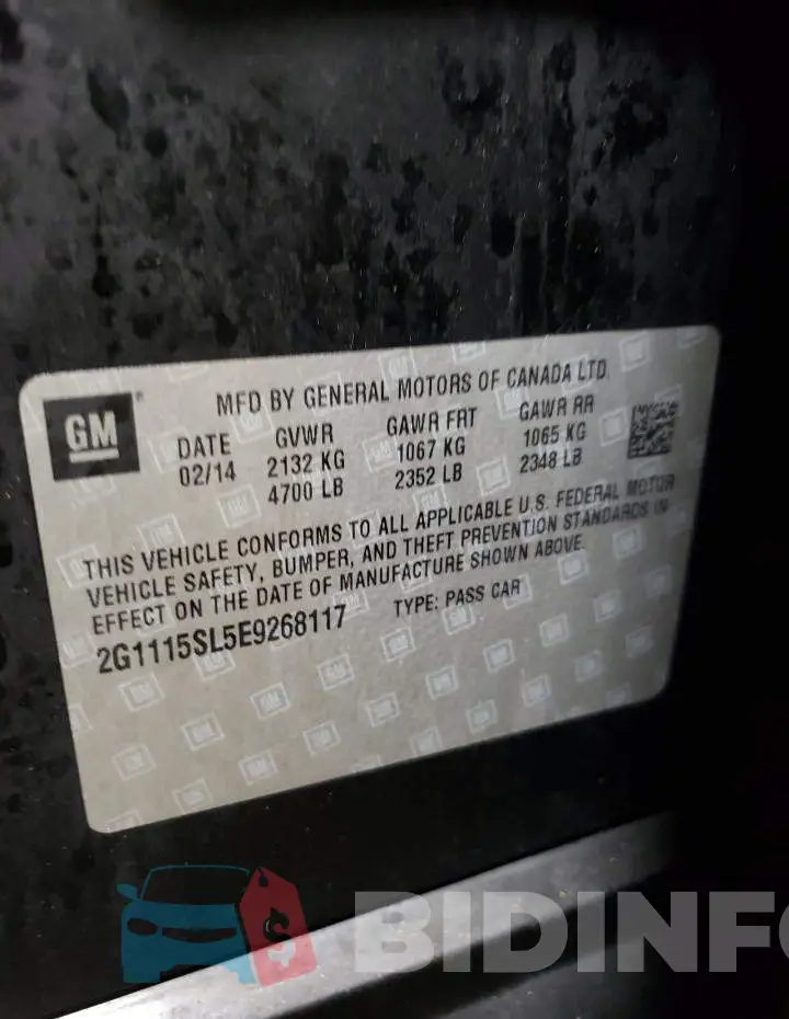 2G1115SL5E9268117 Photo# 12