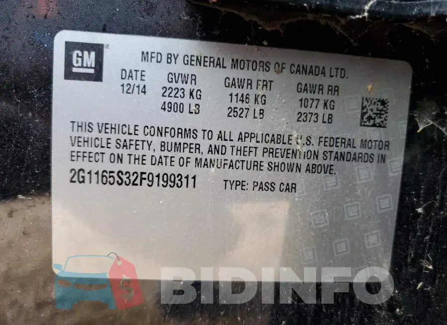 2G1165S32F9199311 Photo# 12