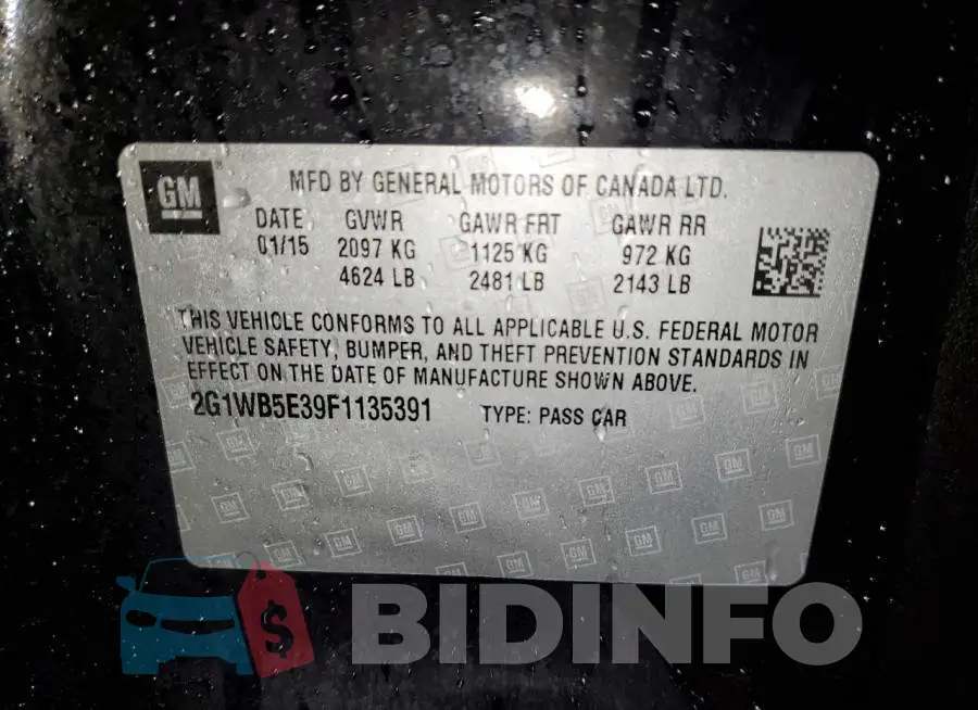 2G1WB5E39F1135391 Photo# 12