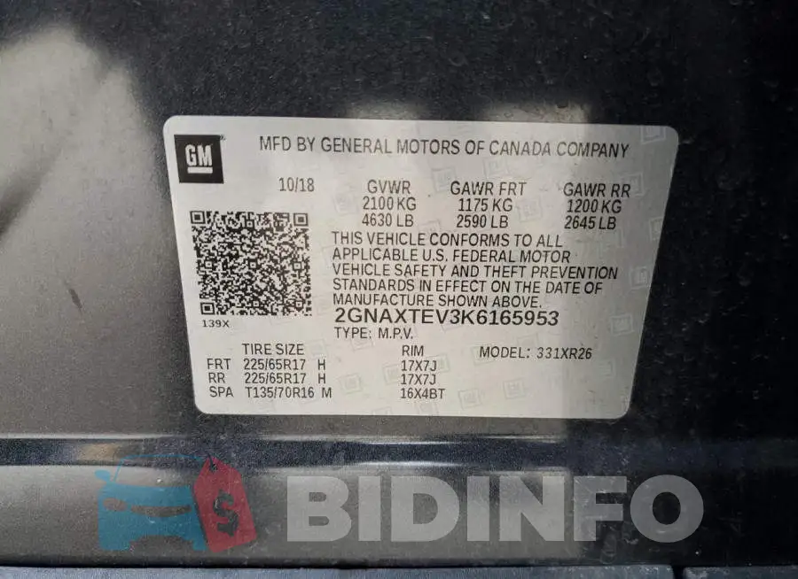 2GNAXTEV3K6165953 Photo# 13