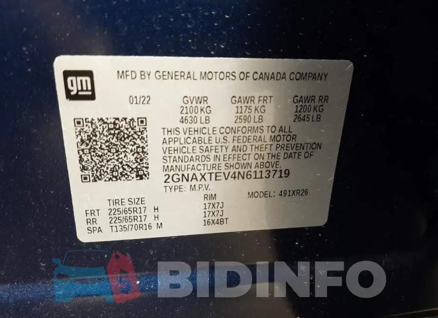 2GNAXTEV4N6113719 Photo# 10