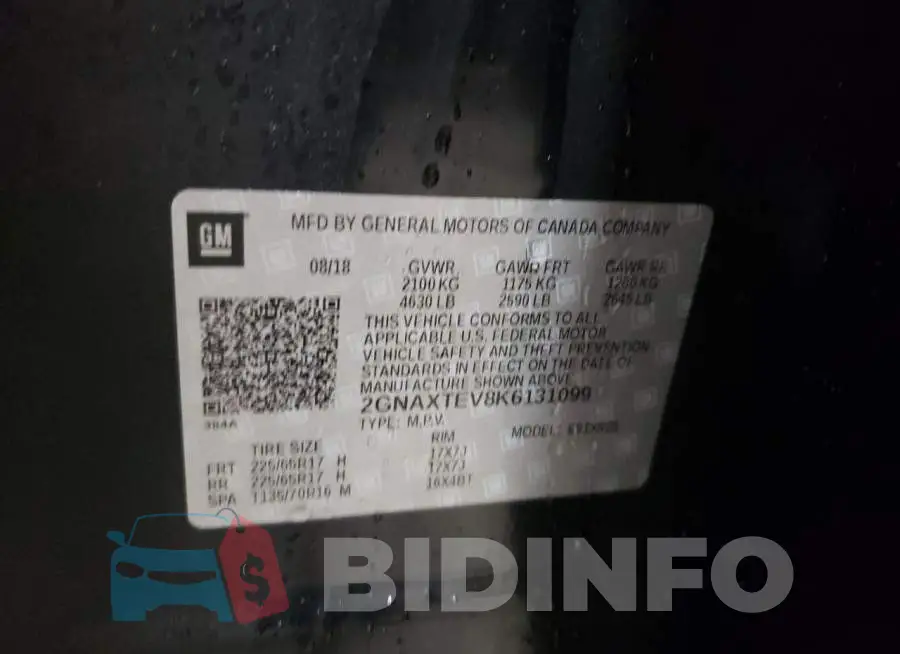 2GNAXTEV8K6131099 Photo# 13