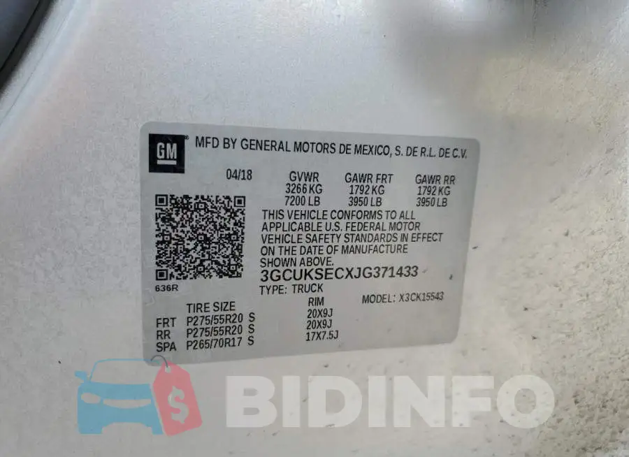 3GCUKSECXJG371433 Photo# 10