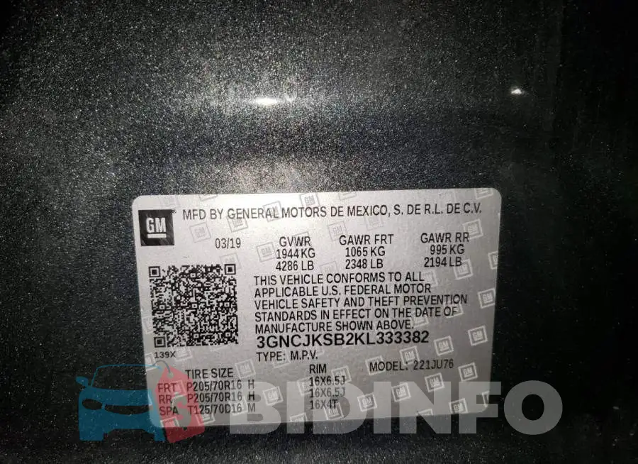 3GNCJKSB2KL333382 Photo# 13