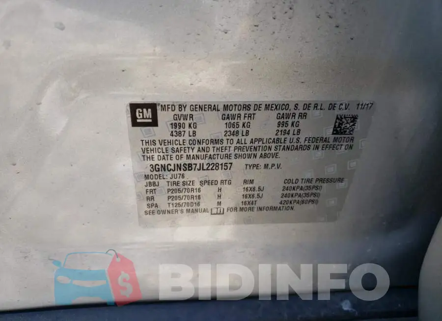 3GNCJNSB7JL228157 Photo# 14