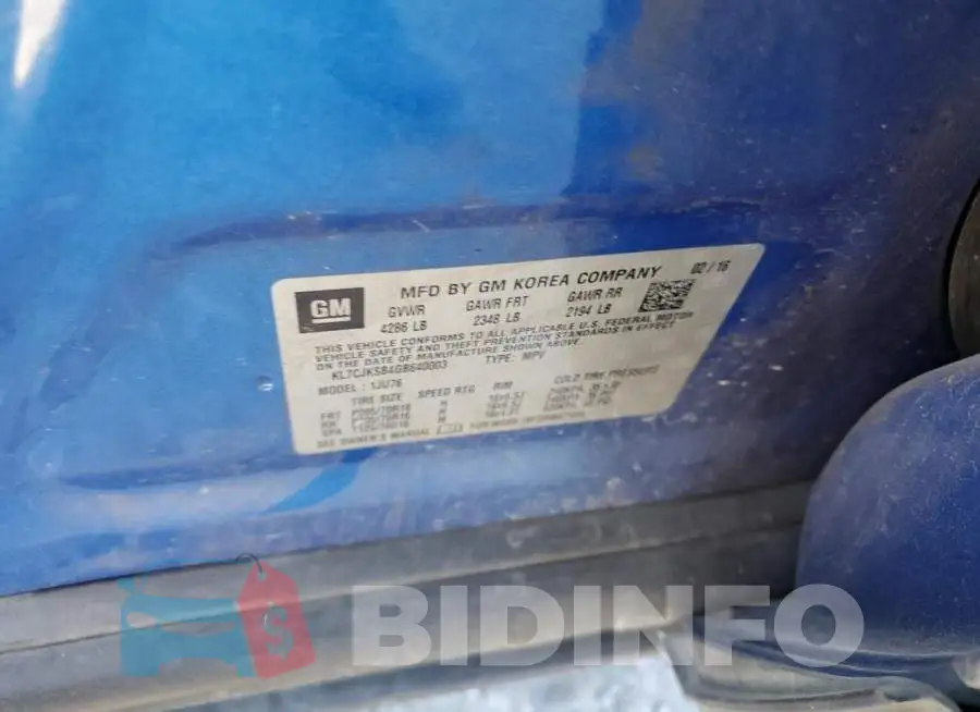 KL7CJKSB4GB640003 Photo# 14