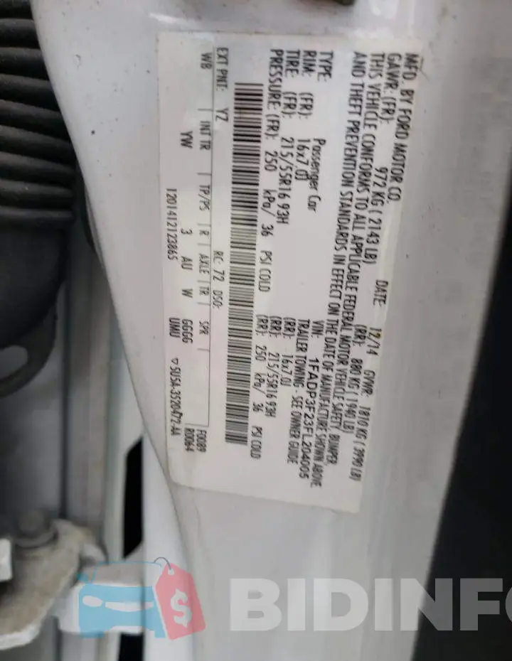1FADP3F23FL204005 Photo# 12