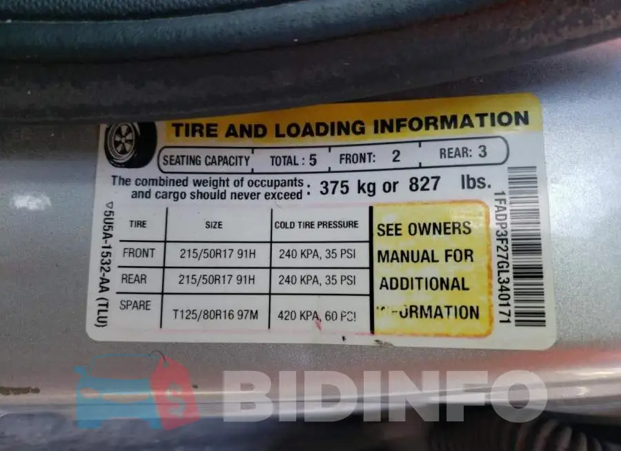 1FADP3F27GL340171 Photo# 12