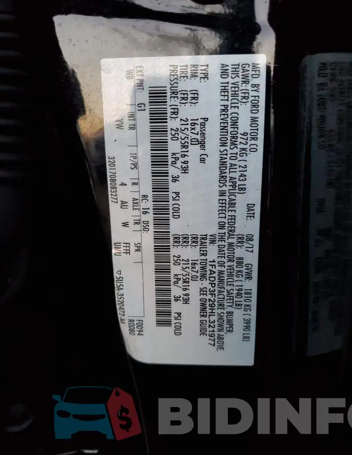 1FADP3F29HL321977 Photo# 13