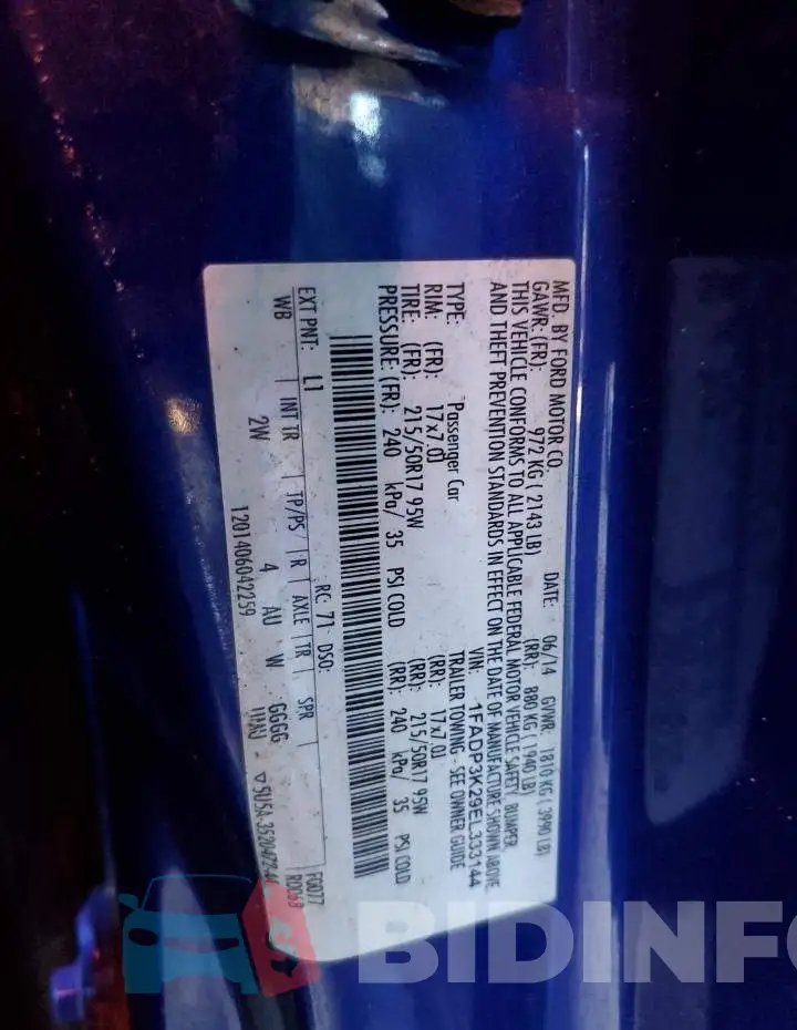 1FADP3K29EL333144 Photo# 12