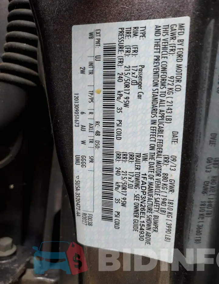 1FADP3N26EL154930 Photo# 12