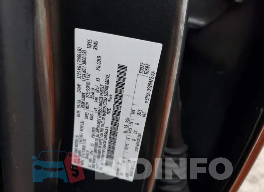 1FTEW1EG9GFD55031 Photo# 10