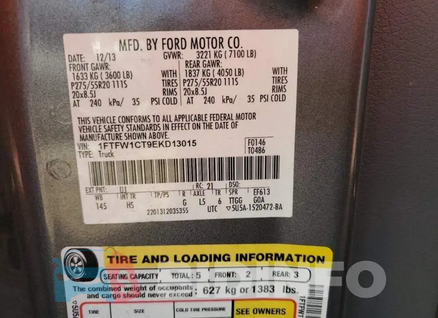 1FTFW1CT9EKD13015 Photo# 12