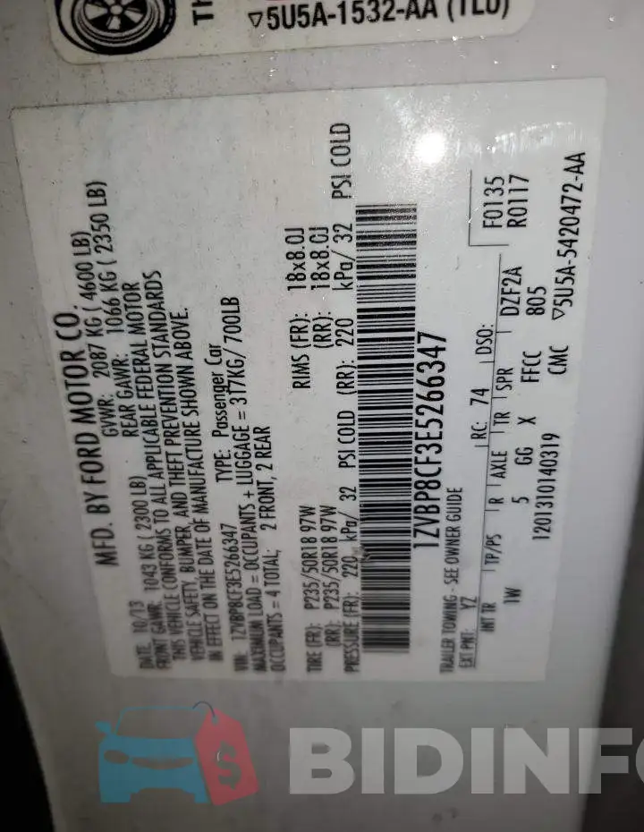 1ZVBP8CF3E5266347 Photo# 12