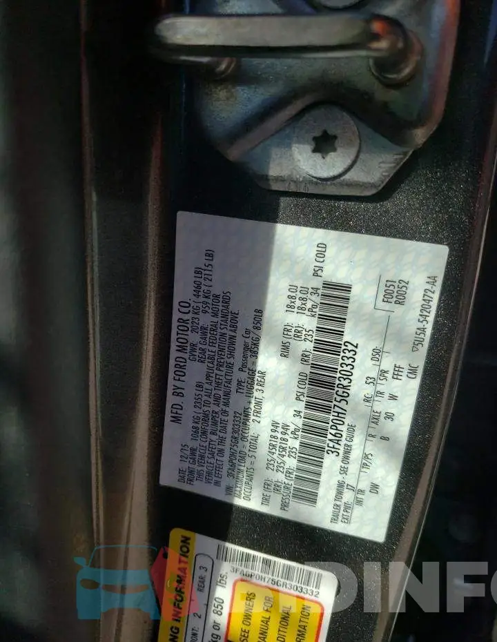 3FA6P0H75GR303332 Photo# 10