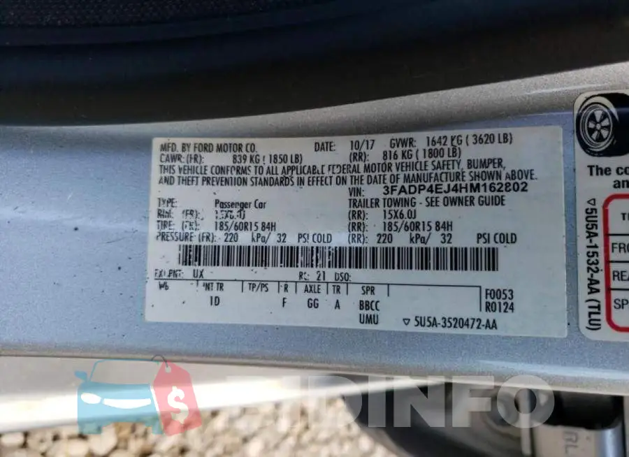 3FADP4EJ4HM162802 Photo# 12