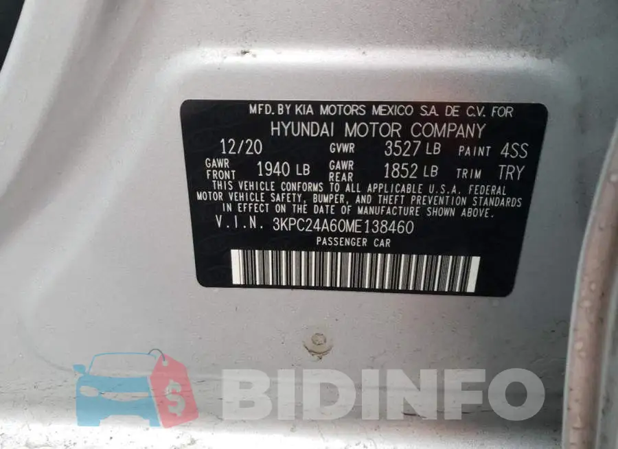 3KPC24A60ME138460 Photo# 12