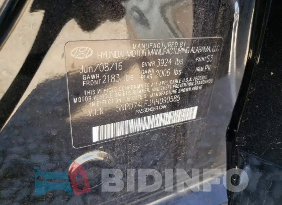 5NPD74LF3HH090585 Photo# 10