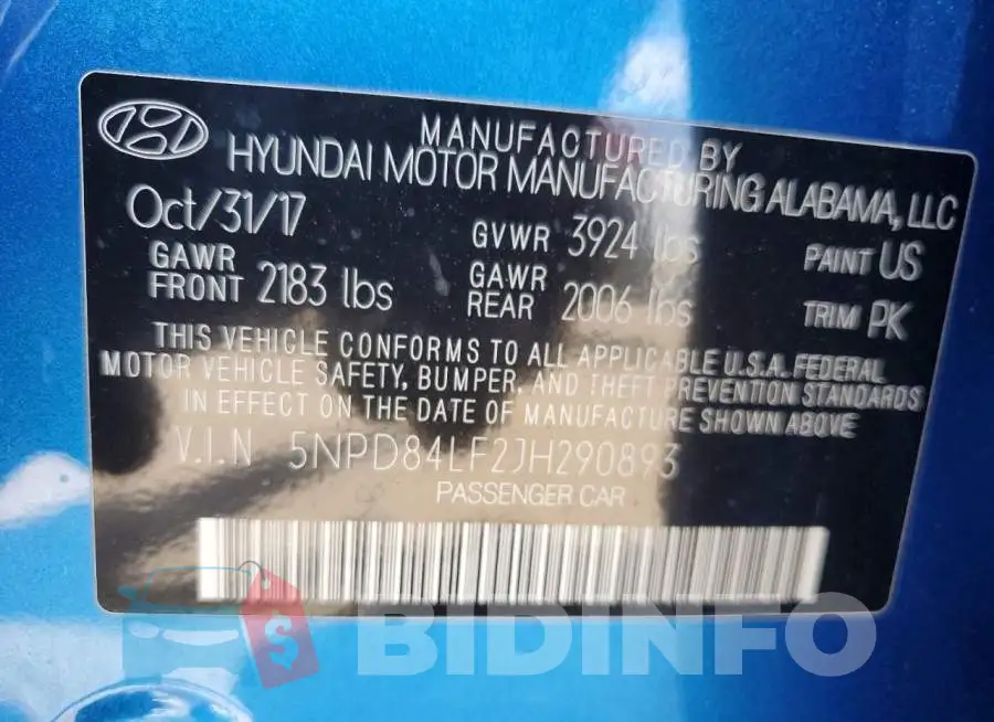 5NPD84LF2JH290893 Photo# 10
