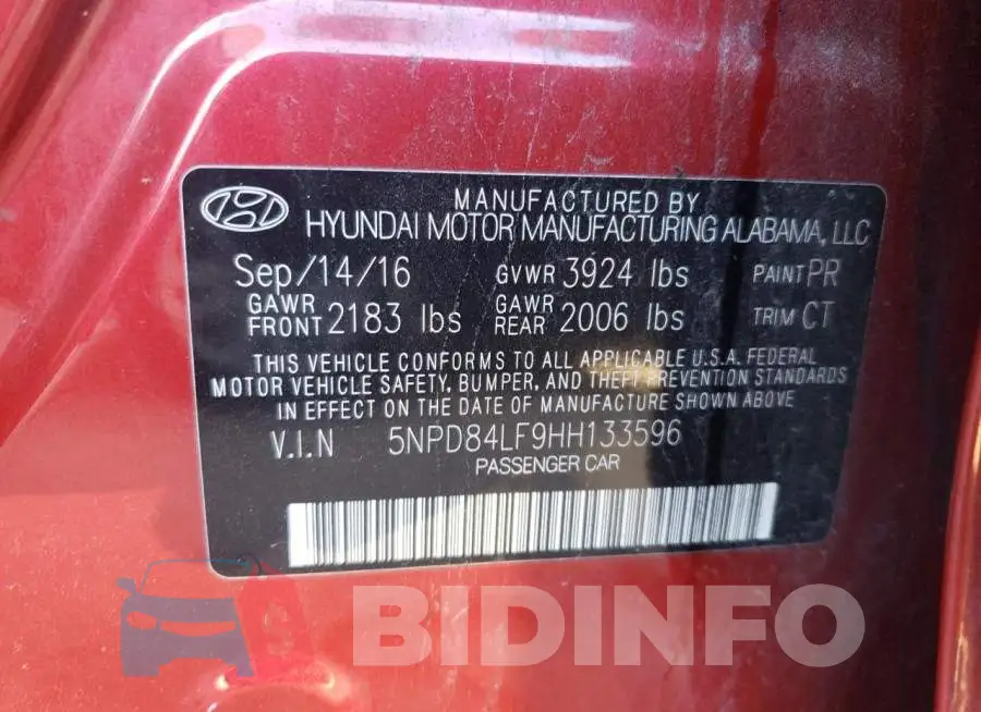 5NPD84LF9HH133596 Photo# 12