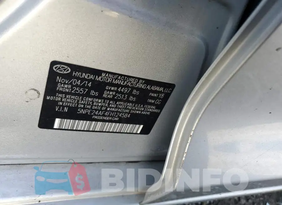 5NPE24AF4FH124584 Photo# 12