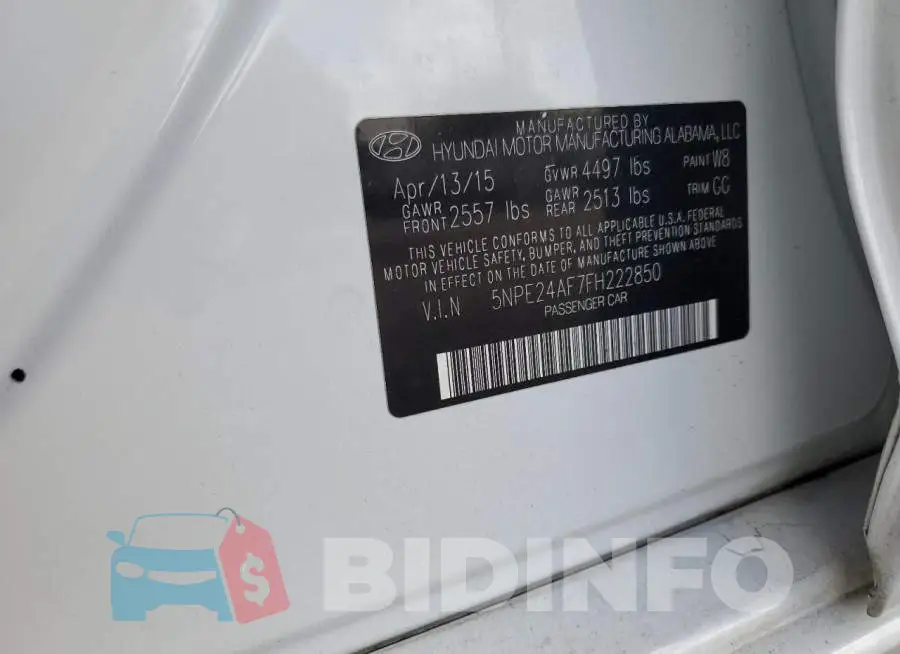 5NPE24AF7FH222850 Photo# 12