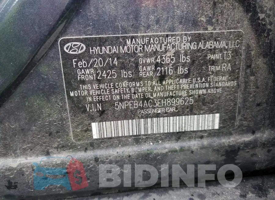 5NPEB4AC3EH899625 Photo# 12