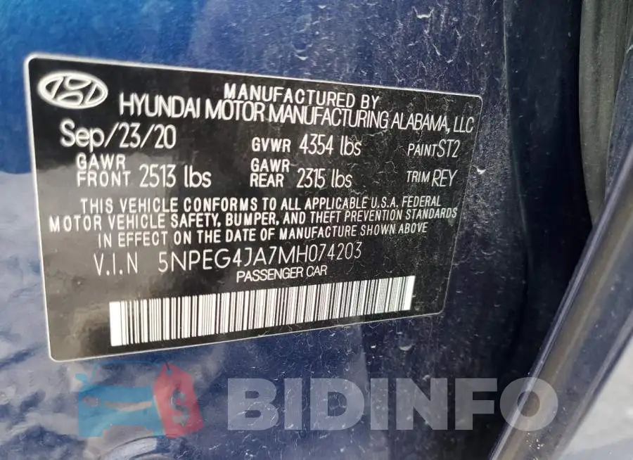 5NPEG4JA7MH074203 Photo# 12