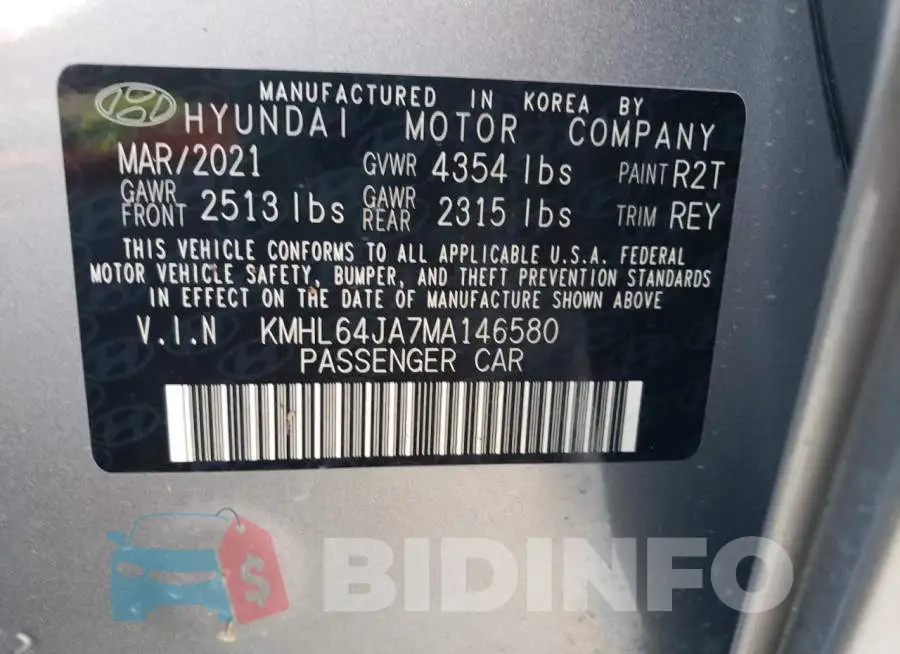 KMHL64JA7MA146580 Photo# 12