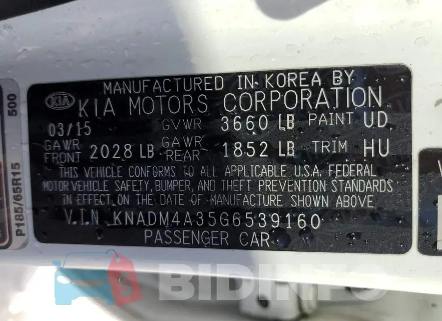 KNADM4A35G6539160 Photo# 13