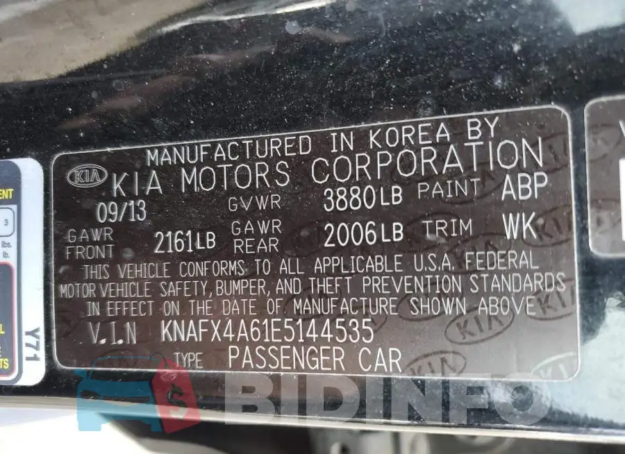 KNAFX4A61E5144535 Photo# 13