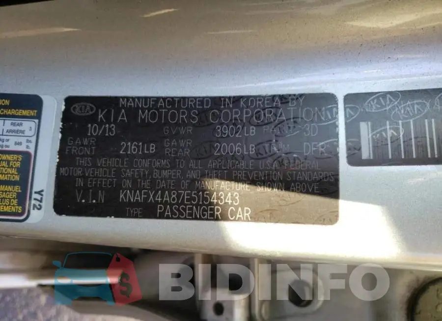 KNAFX4A87E5154343 Photo# 12