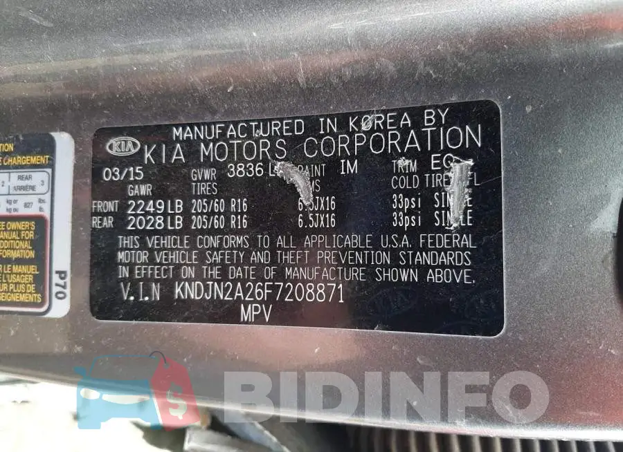 KNDJN2A26F7208871 Photo# 10