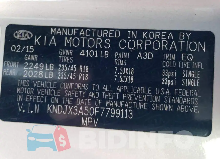 KNDJX3A50F7799113 Photo# 13