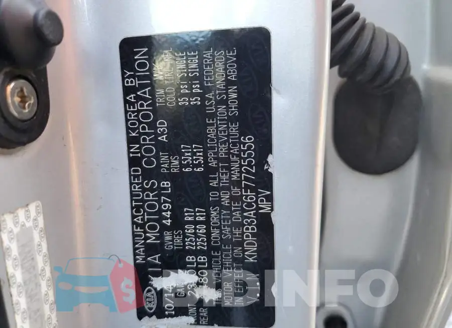 KNDPB3AC6F7725556 Photo# 12